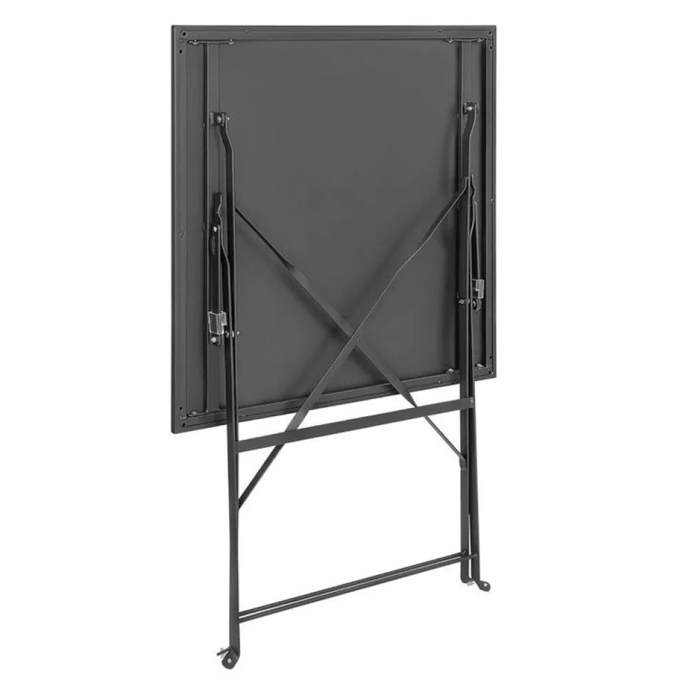 Biergartentisch Terrassentisch Atlas schwarz 60 x 60 cm, Klappbar