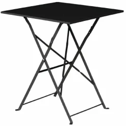 Biergartentisch Terrassentisch Atlas schwarz 60 x 60 cm, Klappbar