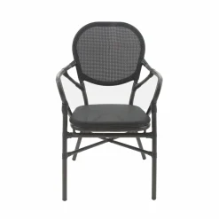 Bistrostuhl Viva-A Textil Wenge-Schwarz Mesh, stapelbar