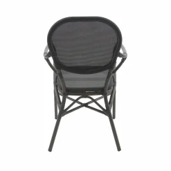 Bistrostuhl Viva-A Textil Wenge-Schwarz Mesh, stapelbar