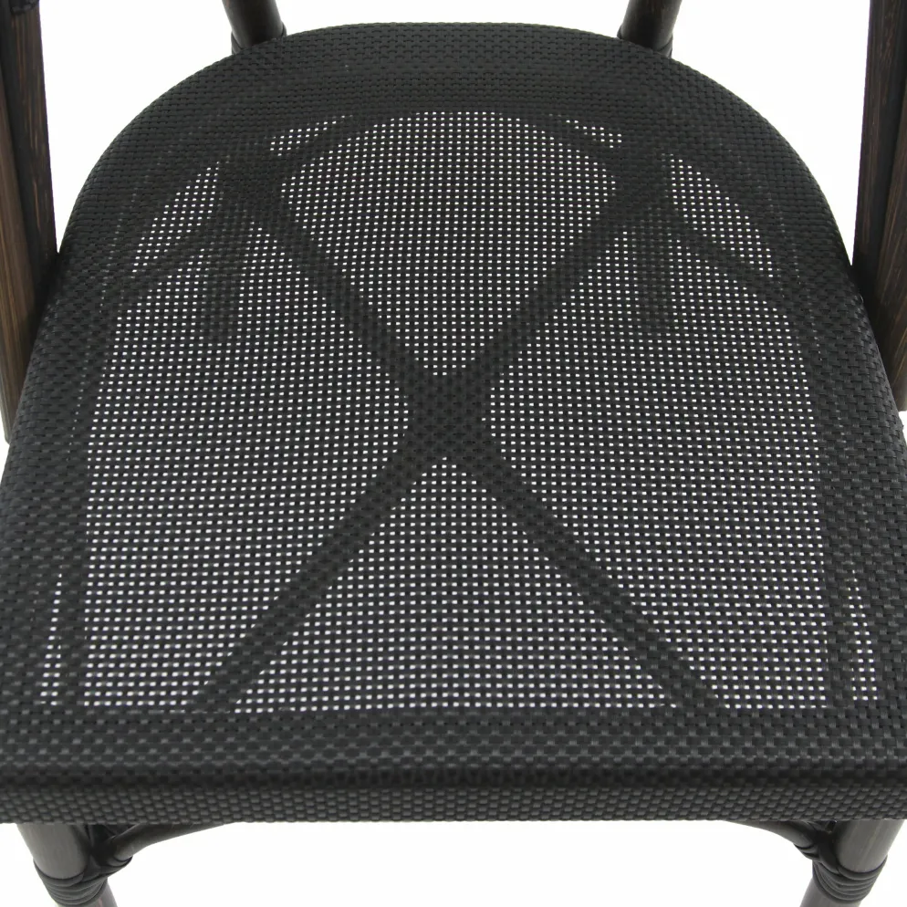 Bistrostuhl Viva-O Textil Wenge-Schwarz Mesh, stapelbar
