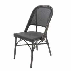Bistrostuhl Viva-O Textil Wenge-Schwarz Mesh, stapelbar