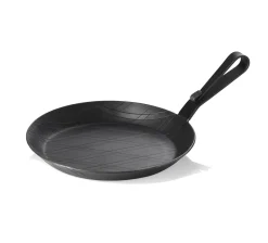 Brat-/Servierpfanne IRON PAN 22, mit gebogenem Hakenstiel, Ø 28 cm, Eisen