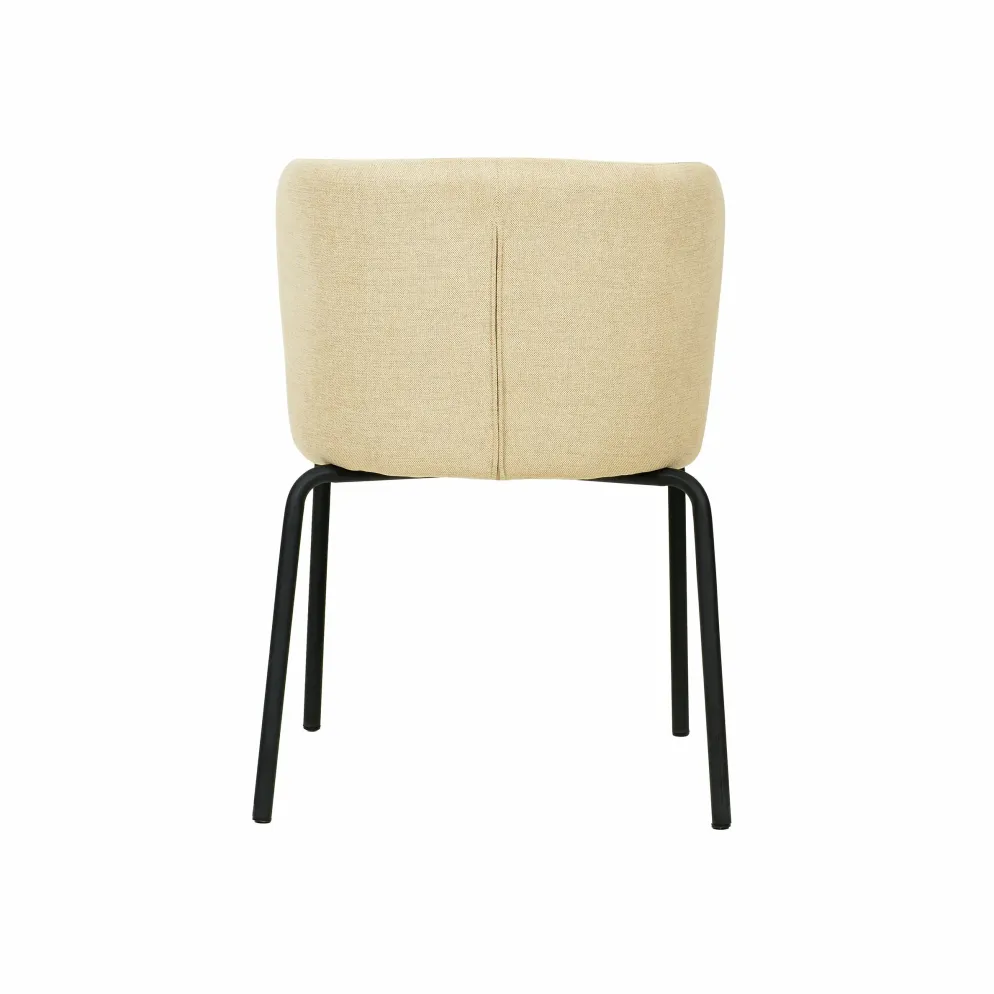 Break Stapelstuhl mit Bezug Beige, stapelbar