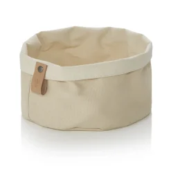 Brottasche FLIP COTTON, Ø 20 cm, Höhe 12 cm, cream, Canvas