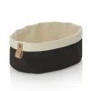 Brottasche FLIP COTTON, 25 x 18 x 12 cm, schwarz/cream, Canvas