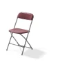Budget Klappstuhl grau/bordeaux, stapelbar, Stahlgestell, 43x45x80cm
