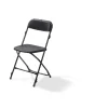 Budget Klappstuhl schwarz/schwarz, stapelbar, StahlGestell, 43x45x80cm