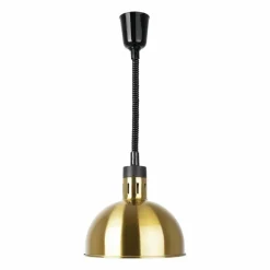 Buffalo ausziehbare runde Wärmelampe mit Gold-Finish, 250W, Kabellänge: 28-152cm