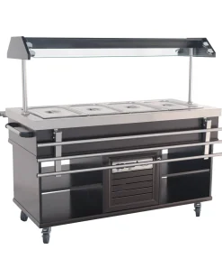 Buffet Salatbar mit Tablettrutsche für 4x GN1/1, Breite 1500mm