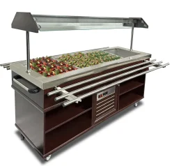 Buffet Salatbar mit Tablettrutsche für 4x GN1/1, Breite 1500mm