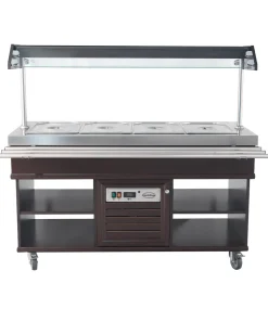 Buffet Salatbar mit Tablettrutsche für 4x GN1/1, Breite 1500mm