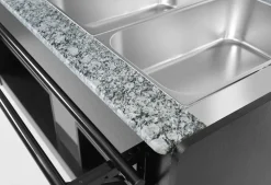 Buffet-Theke beheizt 1490 mm für 4 GN 1/1, Selbstbedienung