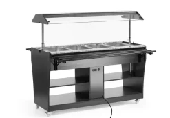 Buffet-Theke beheizt 1490 mm für 4 GN 1/1, Selbstbedienung