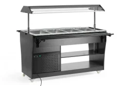 Buffet-Theke gekühlt 1490 mm für 4 GN 1/1, Selbstbedienung