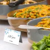 Buffet-Tischaufsteller Blau mit Logo und beschriftbar (250 Stk)