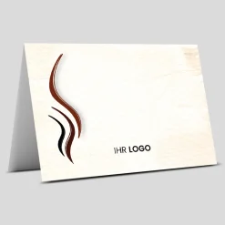 Buffet-Tischaufsteller Wave mit Logo und beschriftbar (250 Stk)