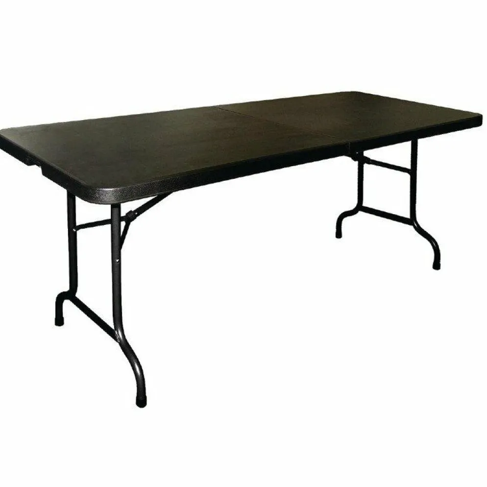 Buffettisch KRISTA 375 eckig Schwarz, 182,9x76,2x73,7cm