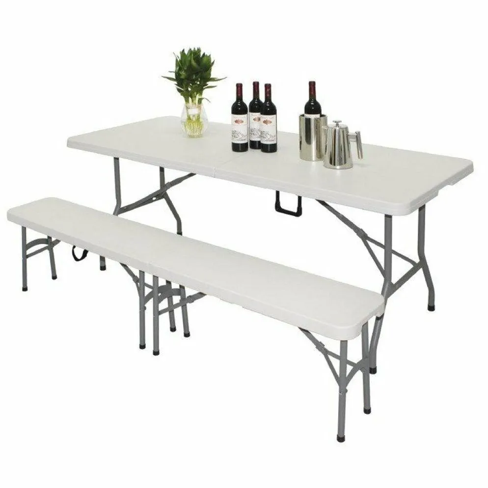 Buffettisch KRISTA 375 eckig weiß, 182,9x76,2x73,7cm
