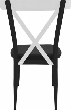 Cafe Stuhl Charlie G400, Gestell schwarz/weiss Sitz schwarz