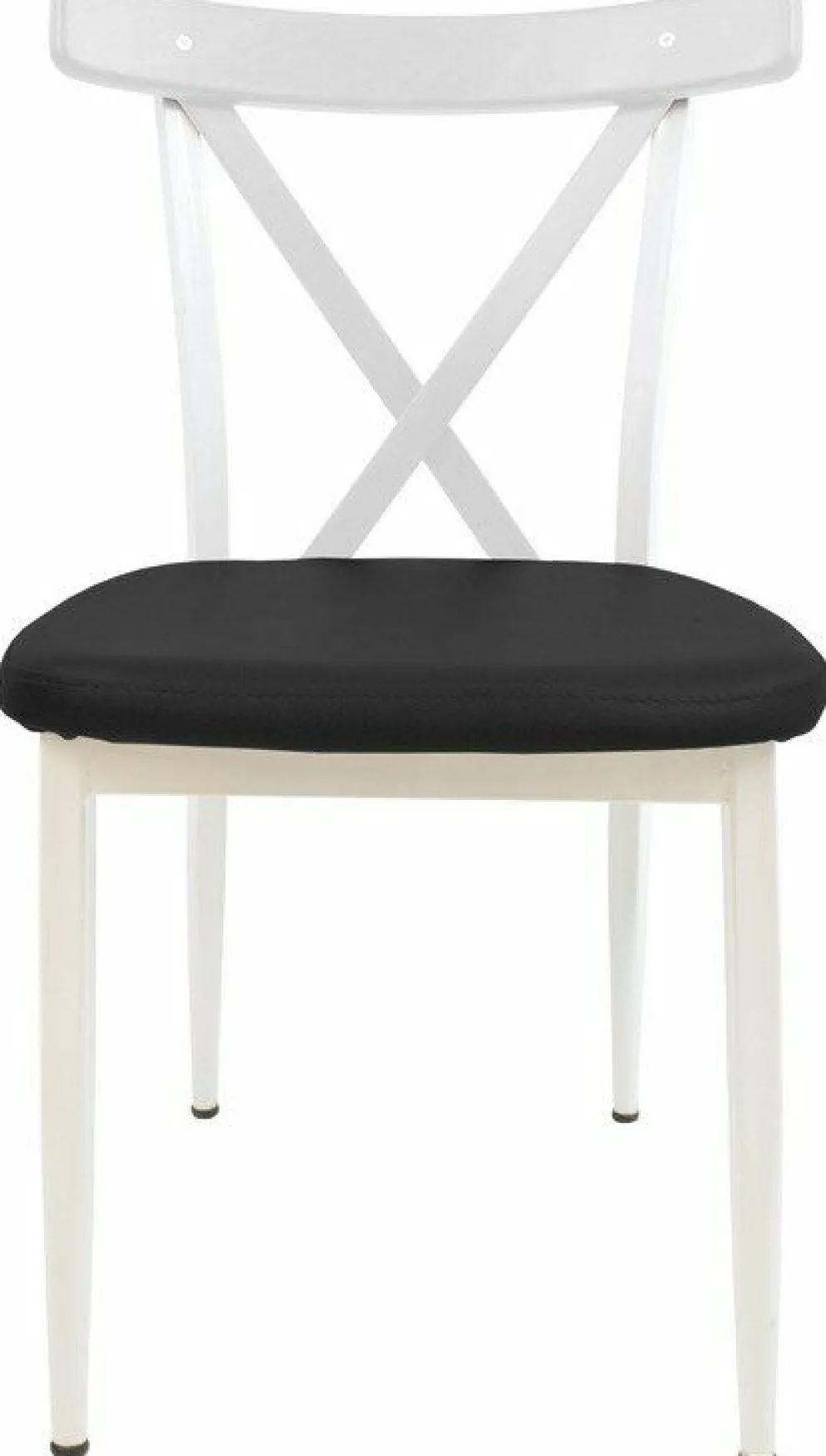 Cafe Stuhl Charlie G300, Gestell weiss, Sitz schwarz