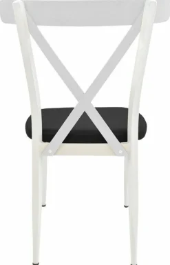 Cafe Stuhl Charlie G300, Gestell weiss, Sitz schwarz