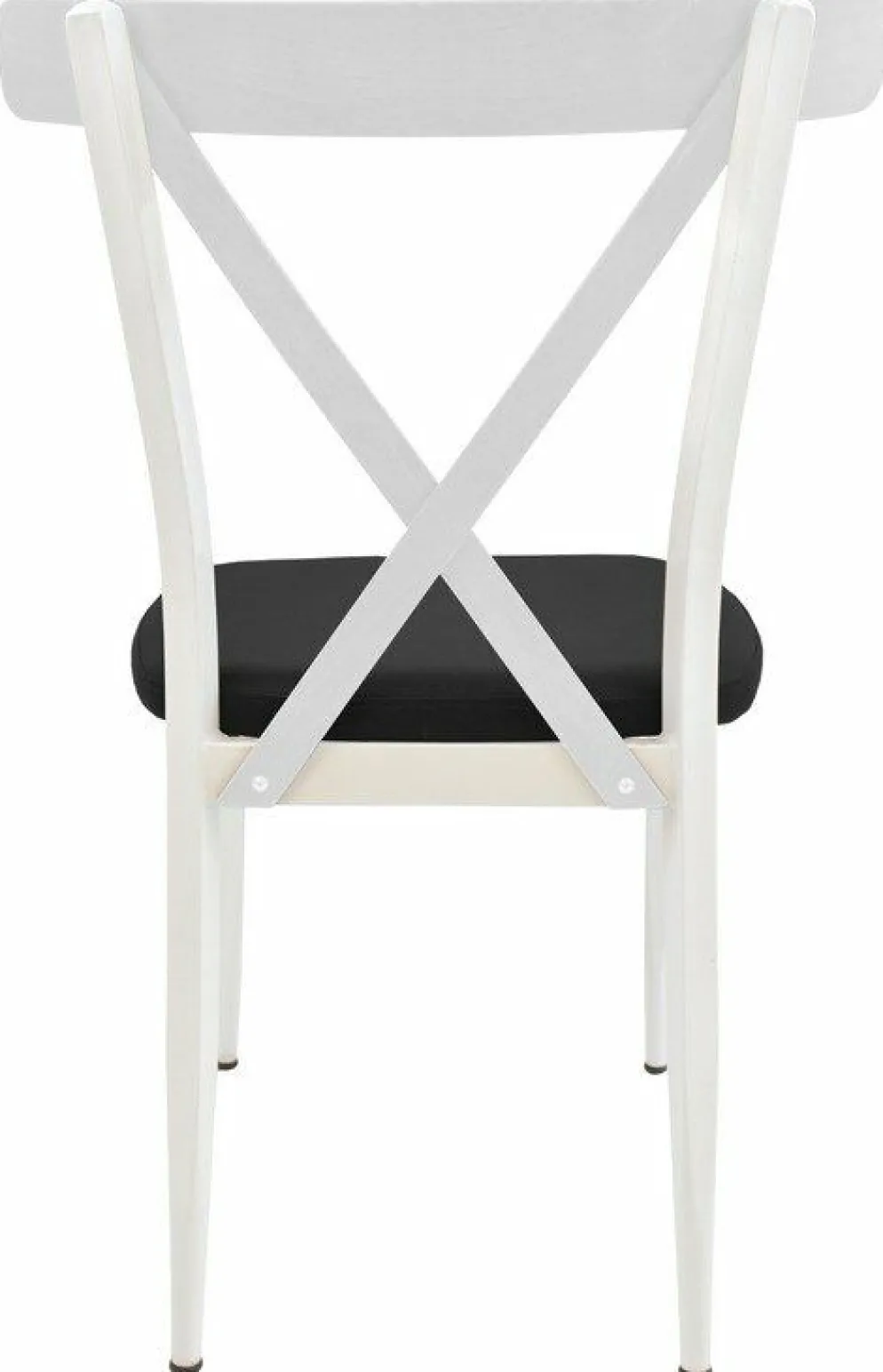 Cafe Stuhl Charlie G300, Gestell weiss, Sitz schwarz