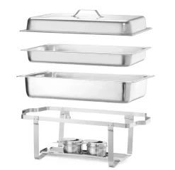 Chafing-Dish-Set mit 4x 1/1 GN Behälter