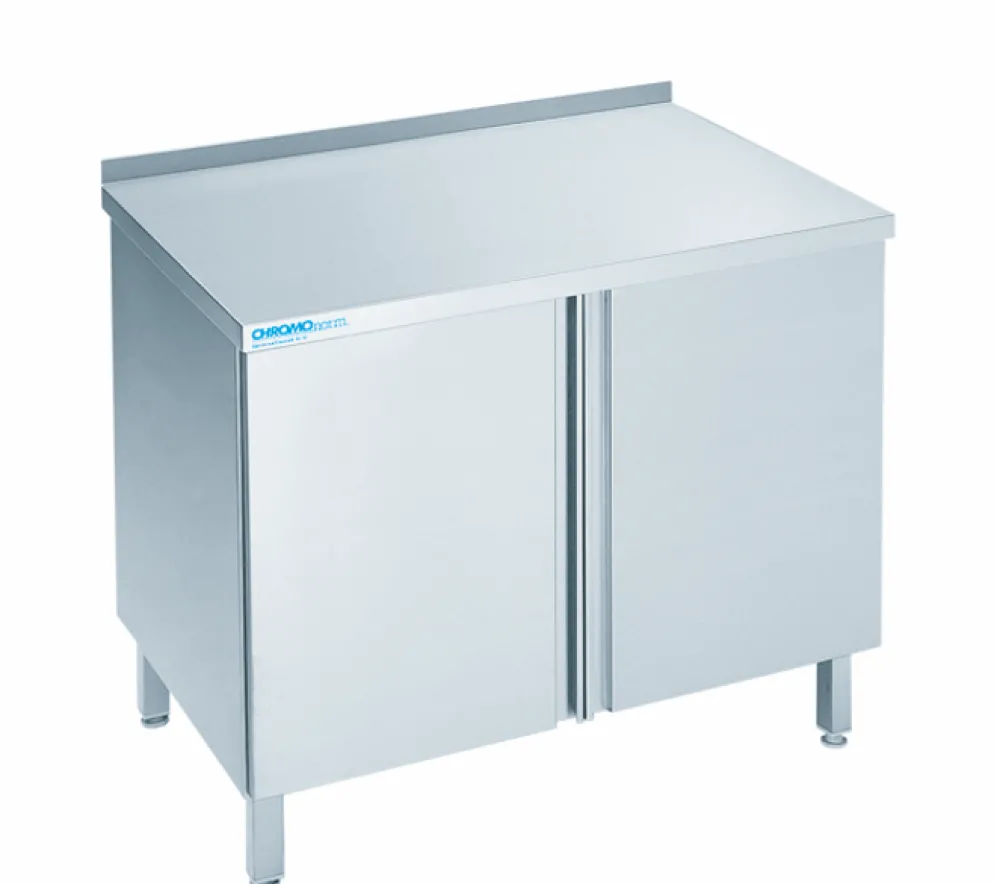 CHROMOnorn Arbeitsschrank mit Flügeltüren und Aufkantung 800x700x850-900mm