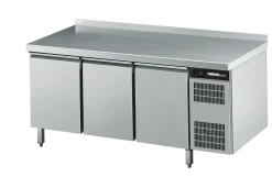 CHROMOnorn Bäckerei-Kühltisch EN4060, 3 Türen, mit mit Aufkantung 1950x800x850mm