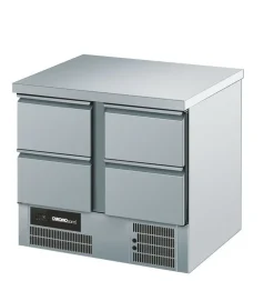 CHROMOnorn Kühltisch BR795, GN 1/1, 4 Züge 1/2, 950x700x850mm