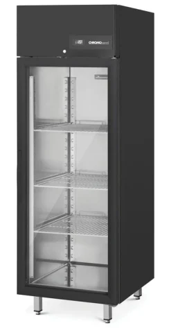 CHROMOnorn Star-Black Tiefkühlschrank BR650 GN 2/1, Glastüre, 695x810x2020mm