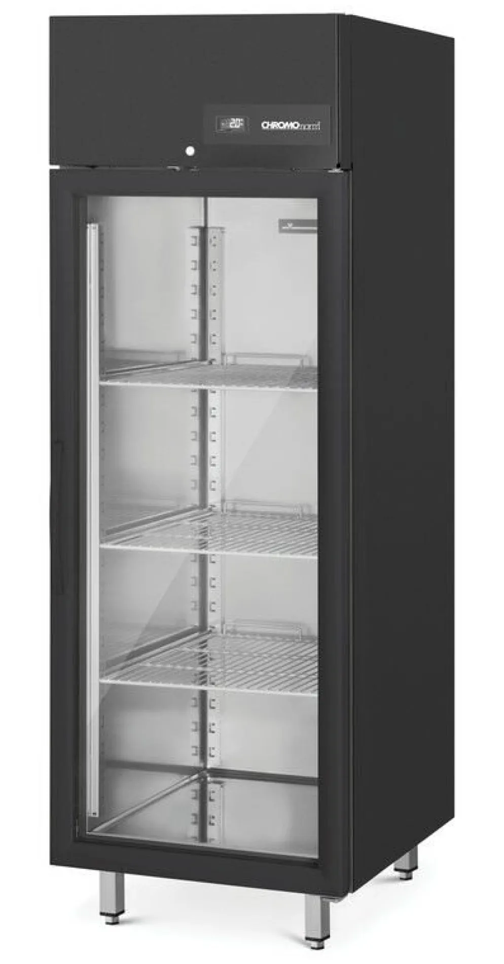 CHROMOnorn Star-Black Tiefkühlschrank BR650 GN 2/1, Glastüre, 695x810x2020mm