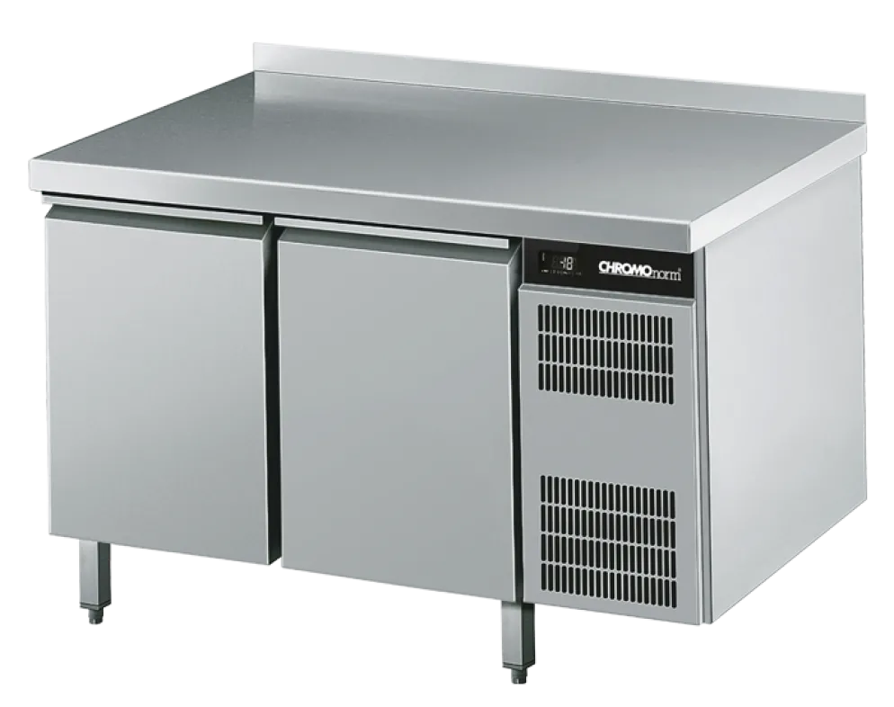 CHROMOnorn Tiefkühltisch GN 1/1, 2 Türen, mit mit Aufkantung 1250x700x850mm