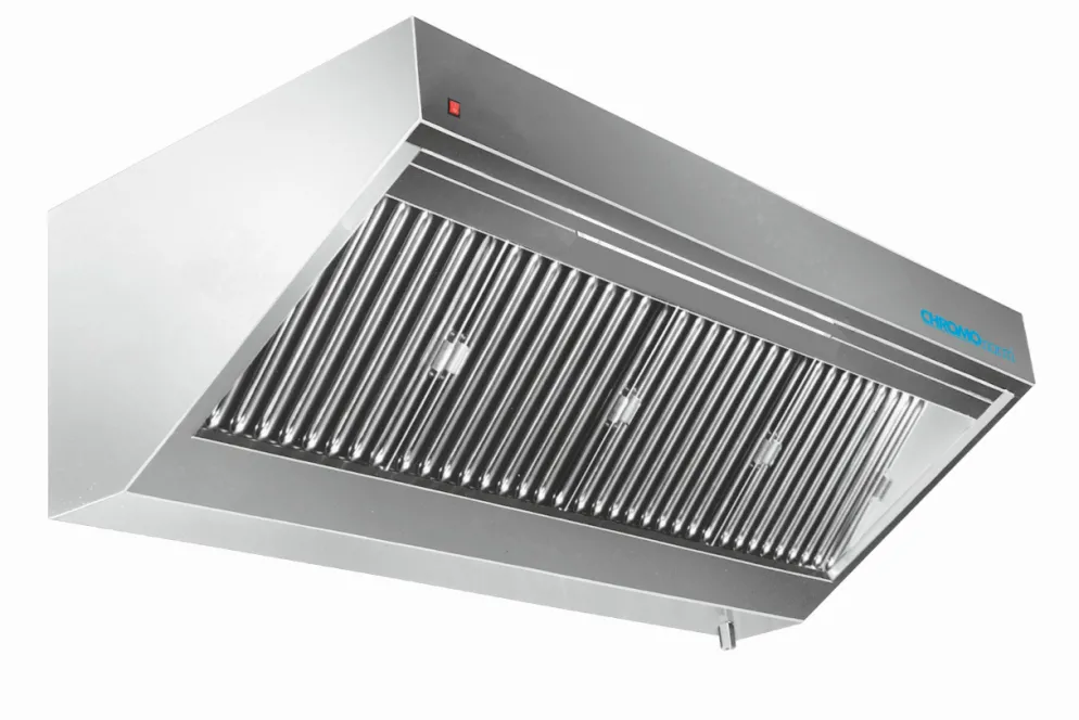 CHROMOnorn Wandhaube mit LED-Einbaubeleuchtung 2000x900x450mm