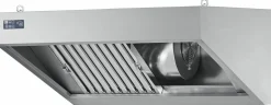 CHROMOnorn Wandhaube mit Ventilator und LED-Einbaubeleuchtung 2000x900x450mm