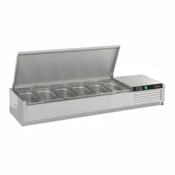 Combisteel Aufsatzvitrine mit Edelstahl Deckel für 9x 1/3 GN