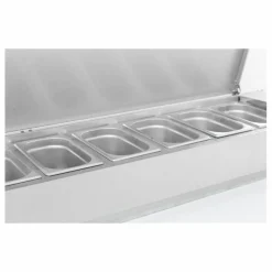 Combisteel Aufsatzvitrine mit Edelstahl Deckel für 6x1/4 GN