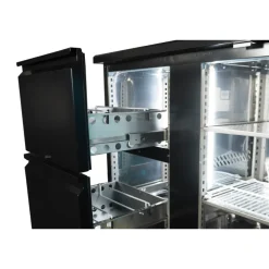 Combisteel Barkühler Schwarz 537L mit 2 Türen, 2 Schubladen