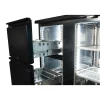 Combisteel Barkühler Schwarz 698L mit 3 Türen, 2 Schubladen