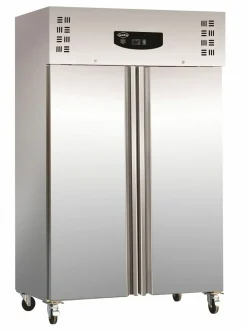 CombiSteel Edelstahl Doppeltür-Tiefkühlschrank 1200L, Breite 1340mm