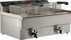 CombiSteel Elektro-Fritteuse, 2x 10 Liter, 2x 5 kW, 690x560x380mm