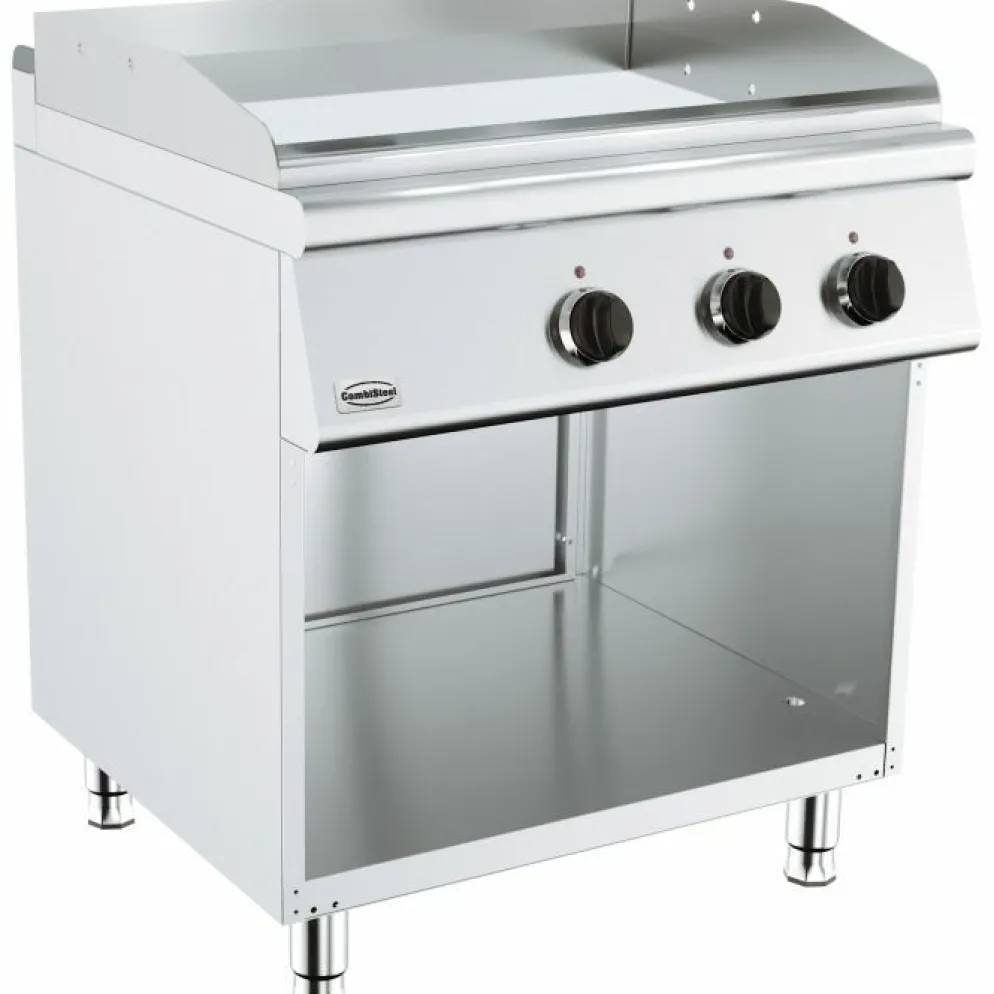 Combisteel Elektro Grillplatte 7,2kW, Chrom glatt, 800x700x900mm