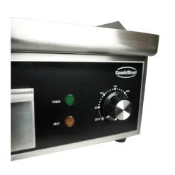 Combisteel Elektro Grillplatte gerillt Edelstahl 360 mm