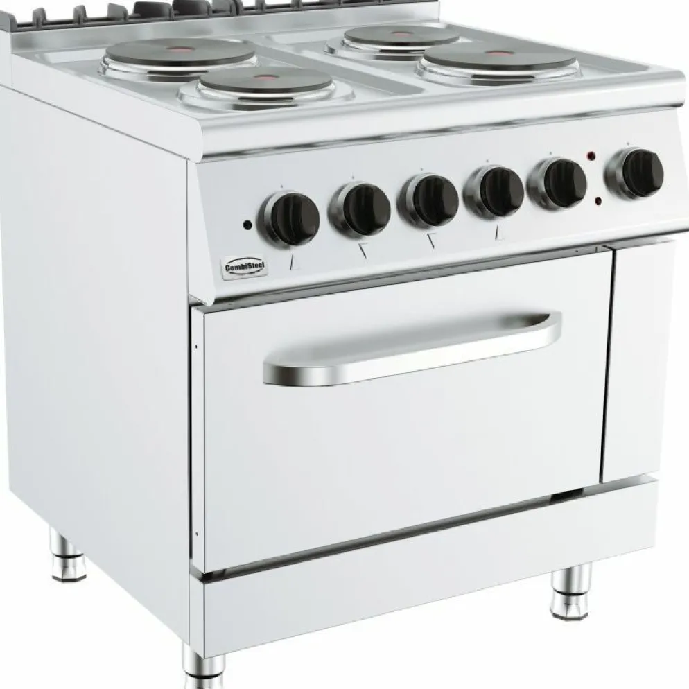 CombiSteel Elektroherd 4 Platten, 2x 2,25kW, 2x 1,85kW mit Backofen