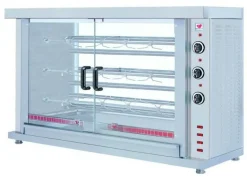 CombiSteel Elektro-Hähnchengrill mit 3 Spießen für 12-15 Hähnchen