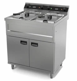 CombiSteel Fritteuse, 2x 400 V / 2x 6 kW, 2x 12 L, 800x700x850 mm