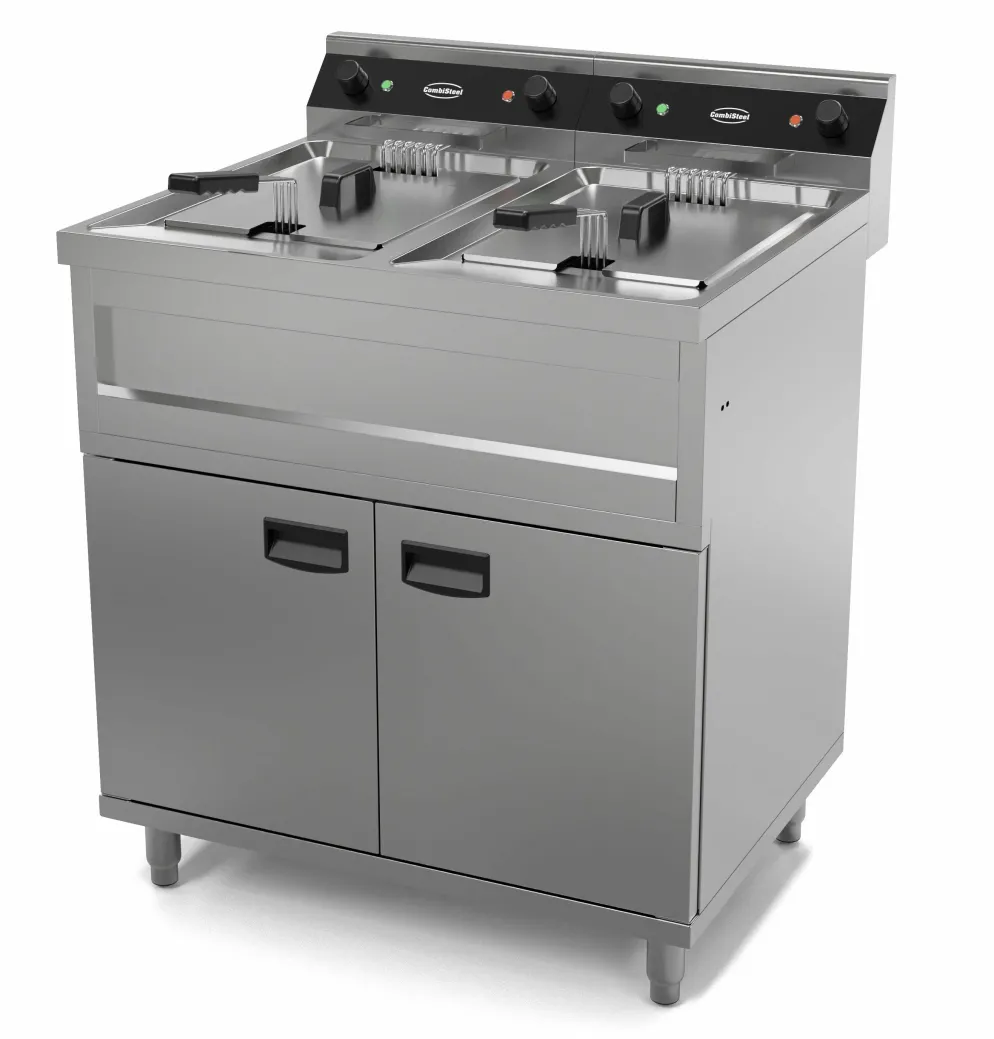 CombiSteel Fritteuse, 2x 400 V / 2x 6 kW, 2x 12 L, 800x700x850 mm
