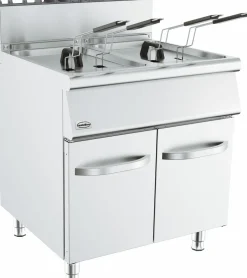 CombiSteel Gas-Doppelfritteuse, 2x 15 Liter, (BxT) 800x700mm, 2x 15kW