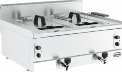 CombiSteel Gas-Fritteuse, 2x 8 Liter, Breite 800mm, Tiefe 600mm, 2x 6kW